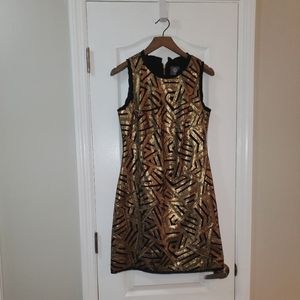 Vince Camuto Gold Sequin Dress